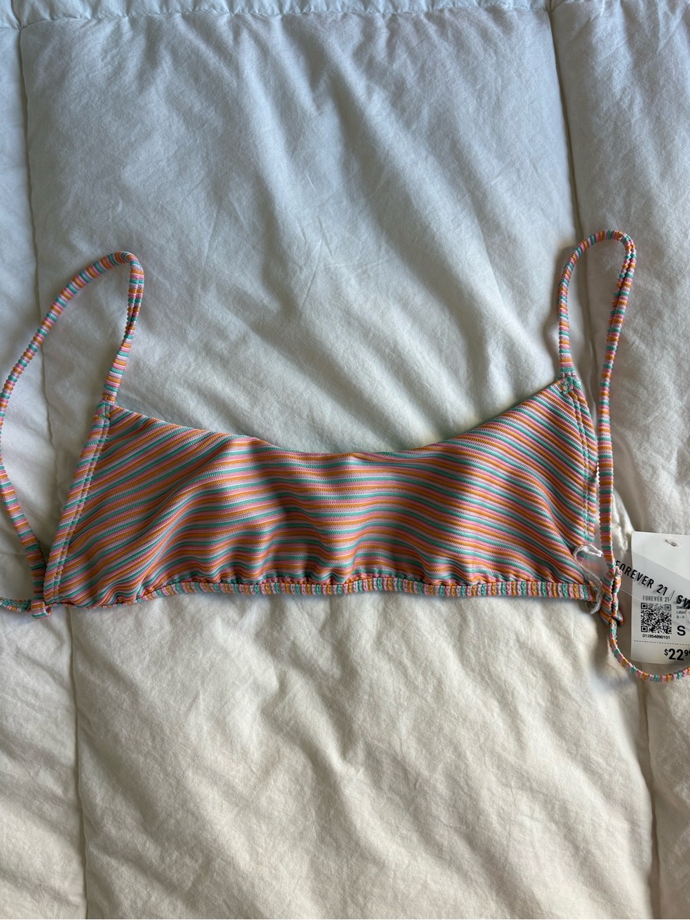 Forever 21 colorful Striped Bikini Top
